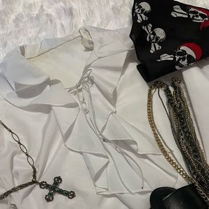 fun pirate costume set with accessories black and white